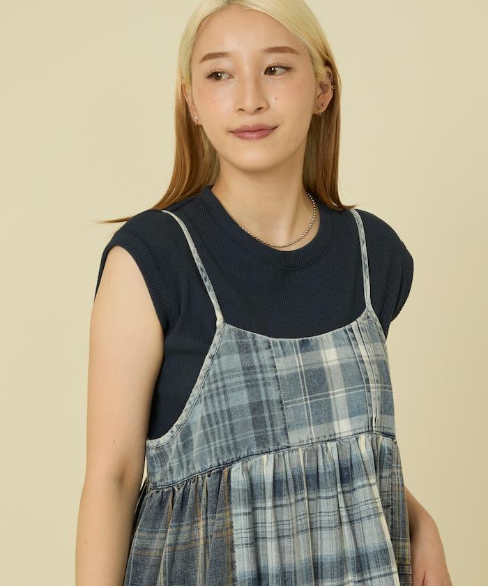 彩色羅紋無袖T恤