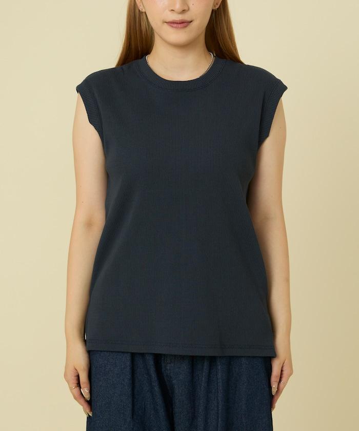 彩色羅紋無袖T恤