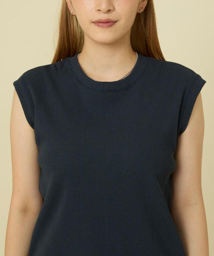 彩色羅紋無袖T恤