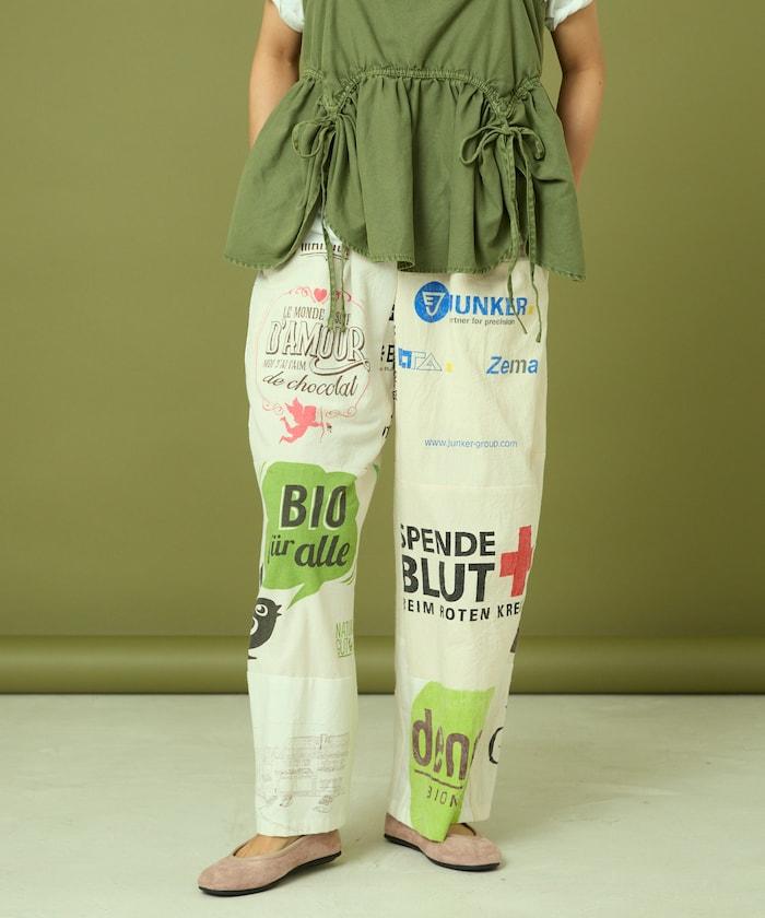 vintage歐式環保袋改造褲