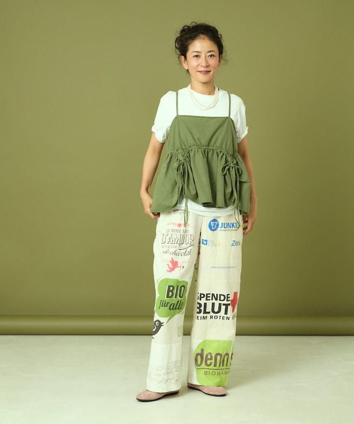 vintage歐式環保袋改造褲