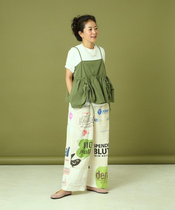 vintage歐式環保袋改造褲