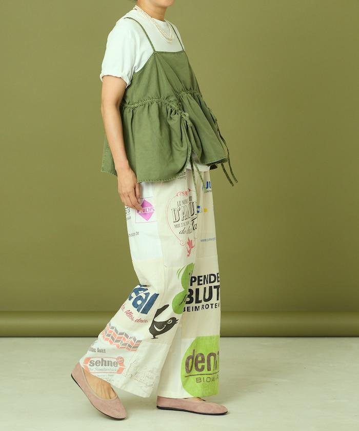 vintage歐式環保袋改造褲