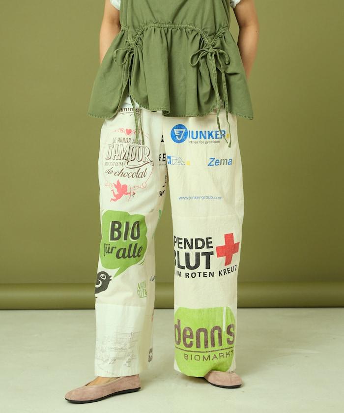 vintage歐式環保袋改造褲