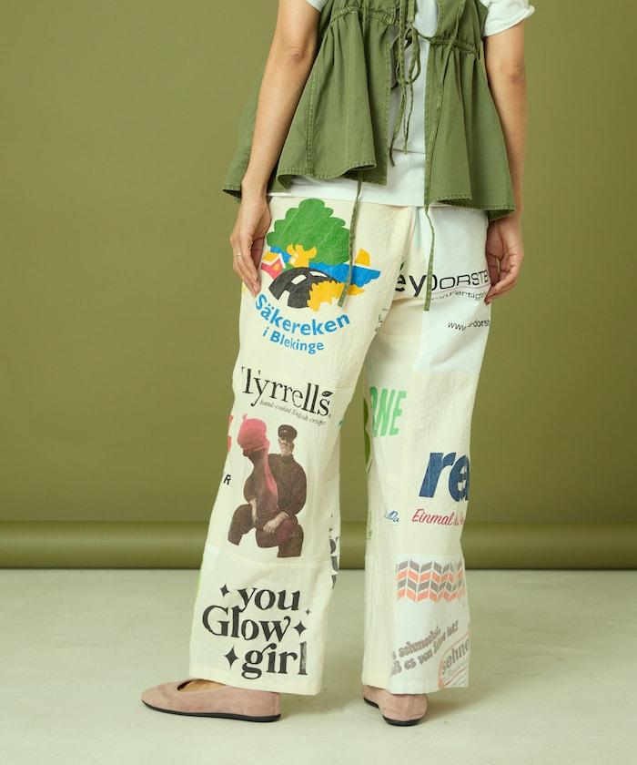 vintage歐式環保袋改造褲