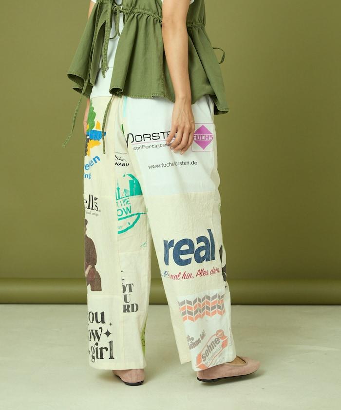 vintage歐式環保袋改造褲