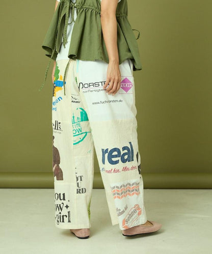 vintage歐式環保袋改造褲