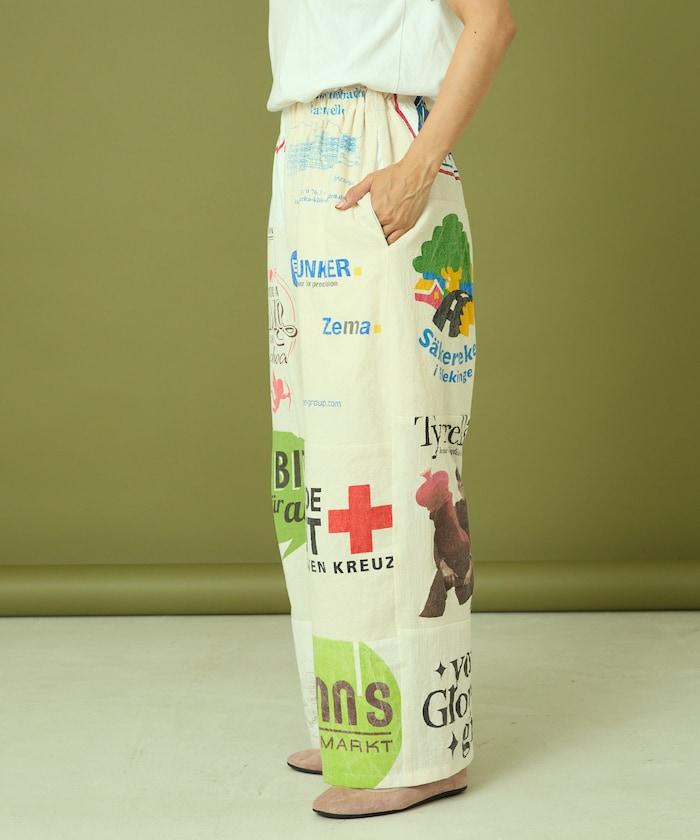 vintage歐式環保袋改造褲