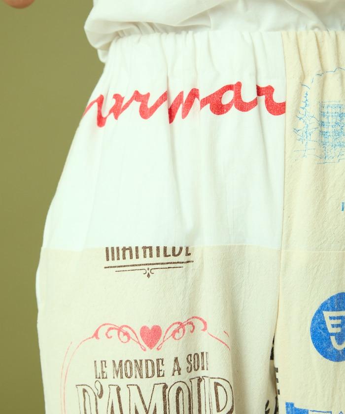 vintage歐式環保袋改造褲