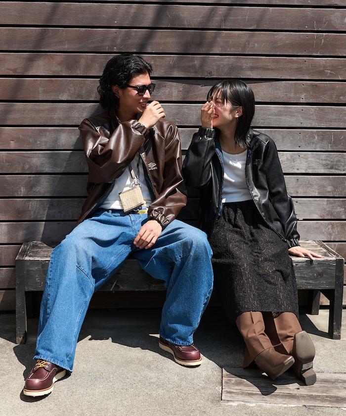 別注 LEATHERETTE STAND COLLAR BLOUSON