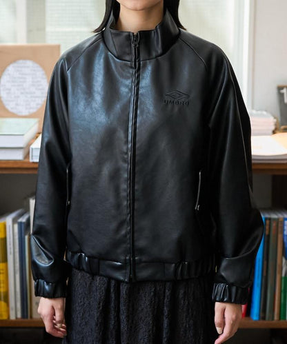 別注 LEATHERETTE STAND COLLAR BLOUSON