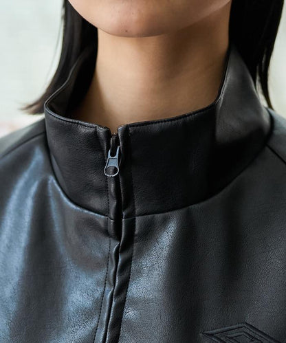 別注 LEATHERETTE STAND COLLAR BLOUSON