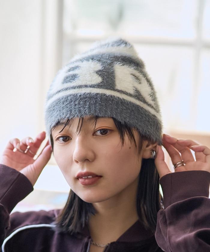 特別款馬海毛標誌針織帽