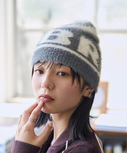 特別款馬海毛標誌針織帽