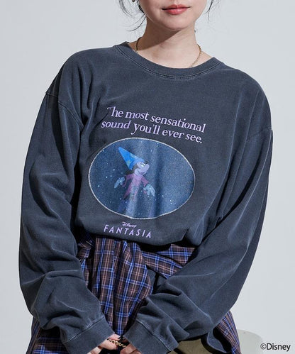 【DISNEY FANTASIA】 箔前印花長袖T恤