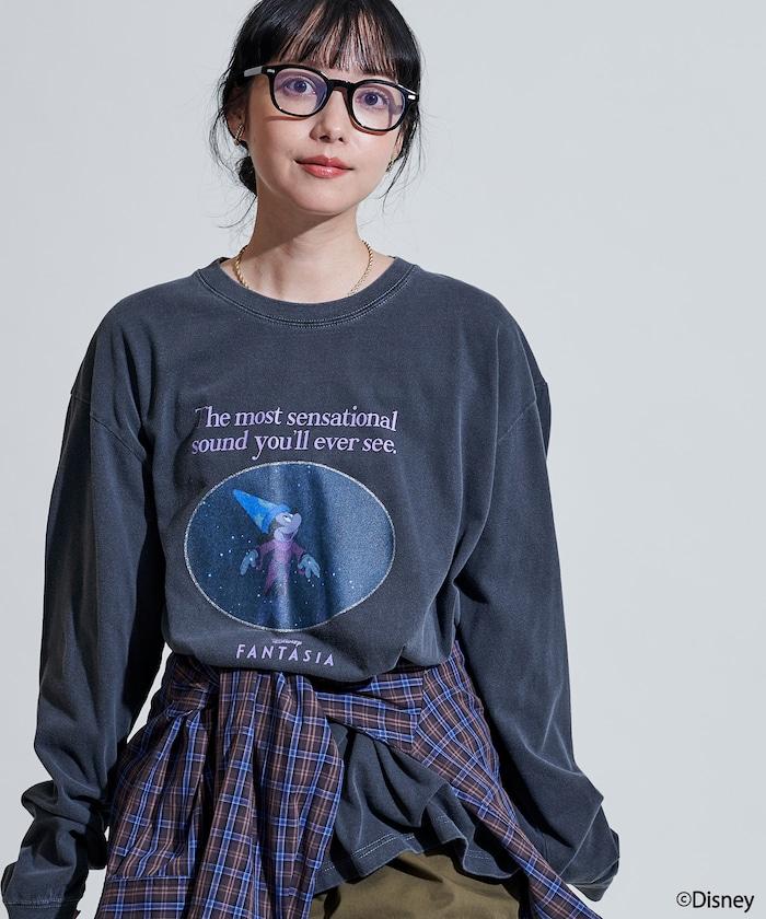 【DISNEY FANTASIA】 箔前印花長袖T恤