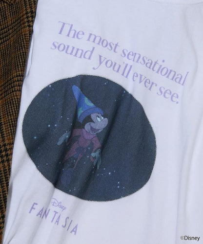 【DISNEY FANTASIA】 箔前印花長袖T恤