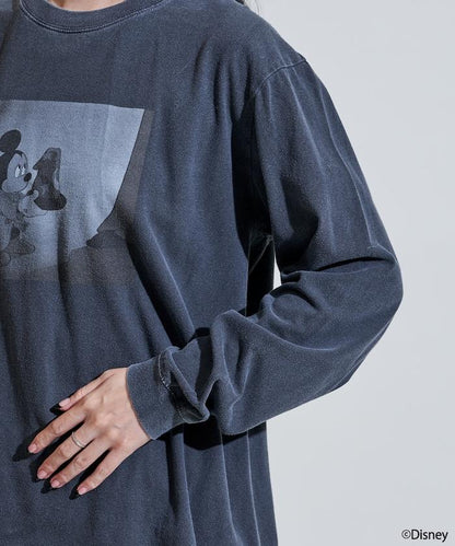 【DISNEY FANTASIA】盒裝黑白正面印花長袖T恤