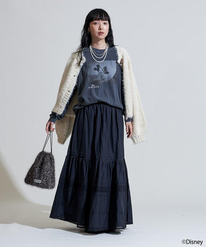 【DISNEY FANTASIA】盒裝黑白正面印花長袖T恤