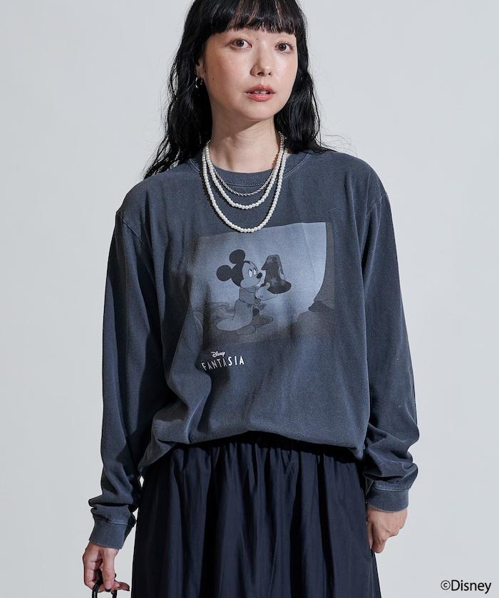 【DISNEY FANTASIA】盒裝黑白正面印花長袖T恤