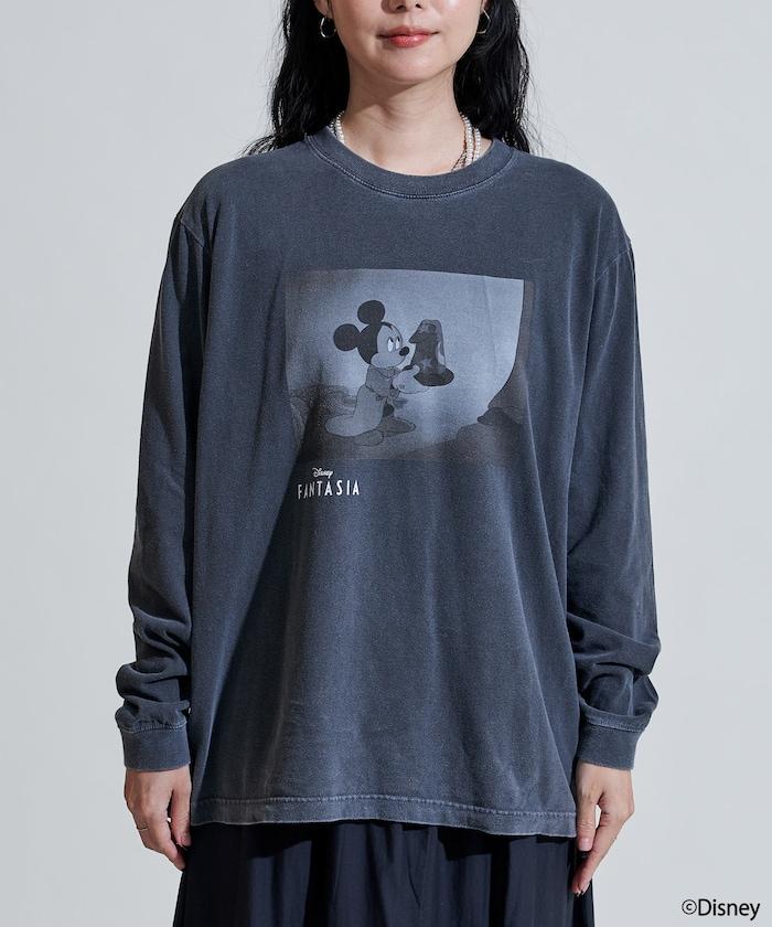 【DISNEY FANTASIA】盒裝黑白正面印花長袖T恤