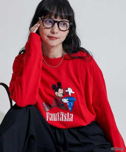 【DISNEY FANTASIA】大幅前印花長袖T恤