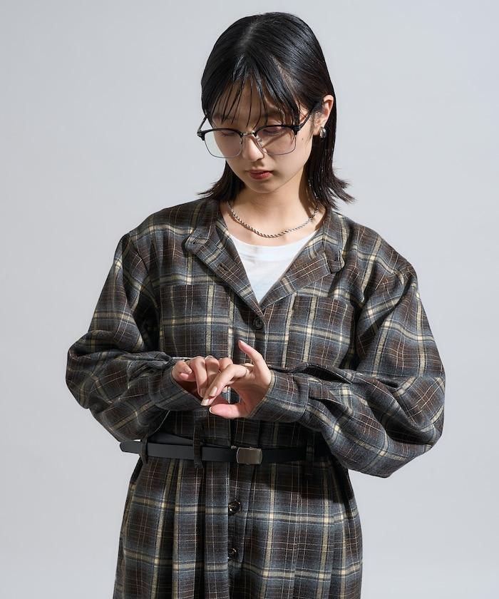 格紋連體褲