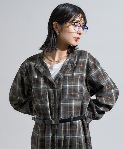格紋連體褲