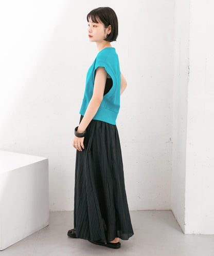 透視感蓬鬆喇叭半身裙