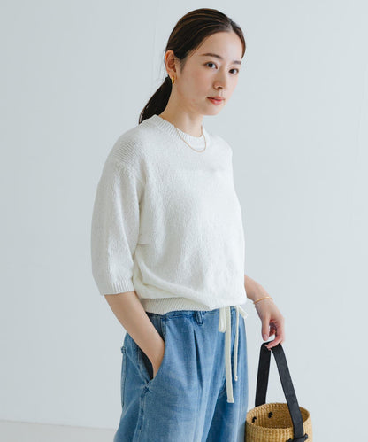 圈圈紗半袖針織衫