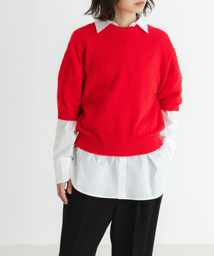 圈圈紗半袖針織衫