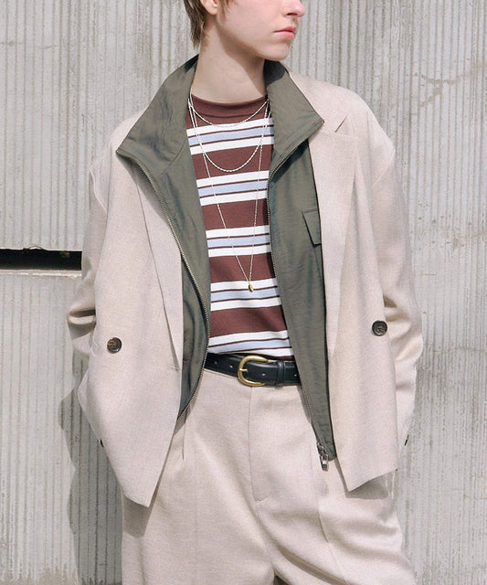 防紫外線/吸水速幹/易打理『UR TECH DRYLUXE』粗花呢夾克