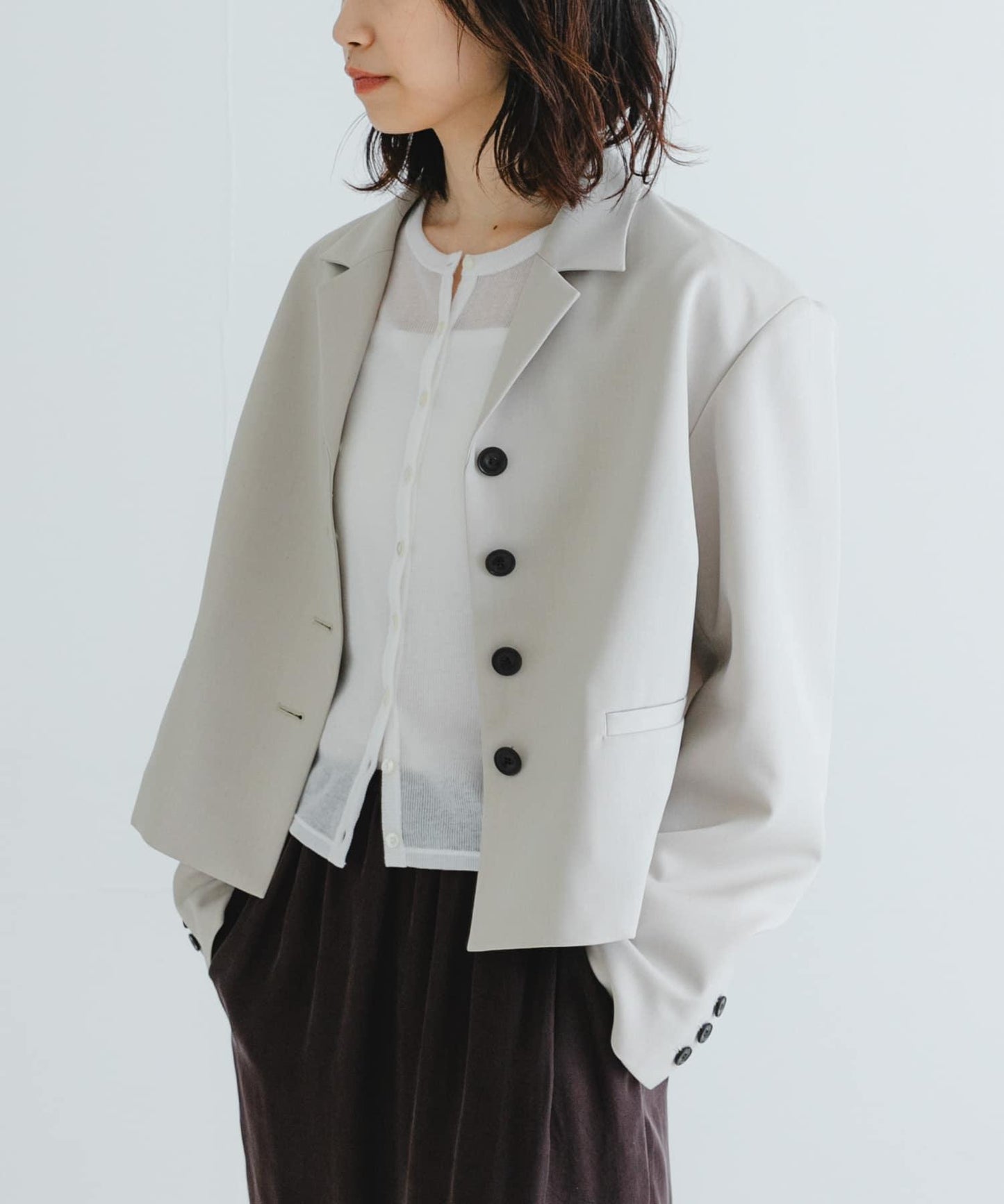 new basic 盒型短款夾克