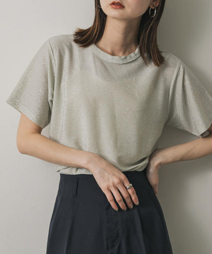 圓領亮絲短袖T恤