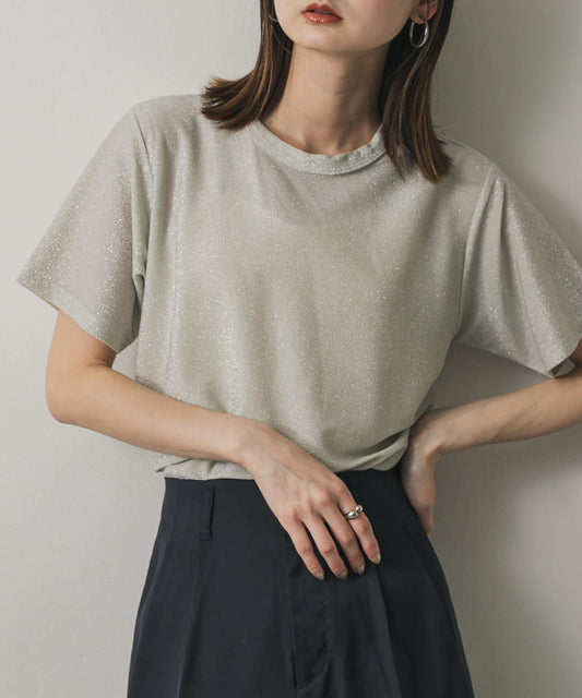 圓領亮絲短袖T恤