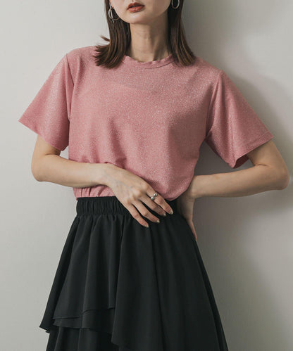 圓領亮絲短袖T恤