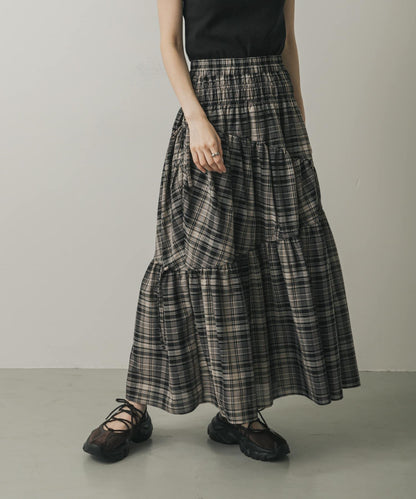 格紋蓬鬆半身裙