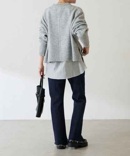 【可手洗/易於疊穿】仿犛牛絨短款針織衫