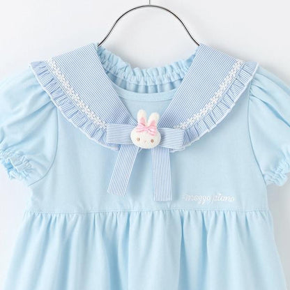 帶兔子玩偶水手領連衣裙