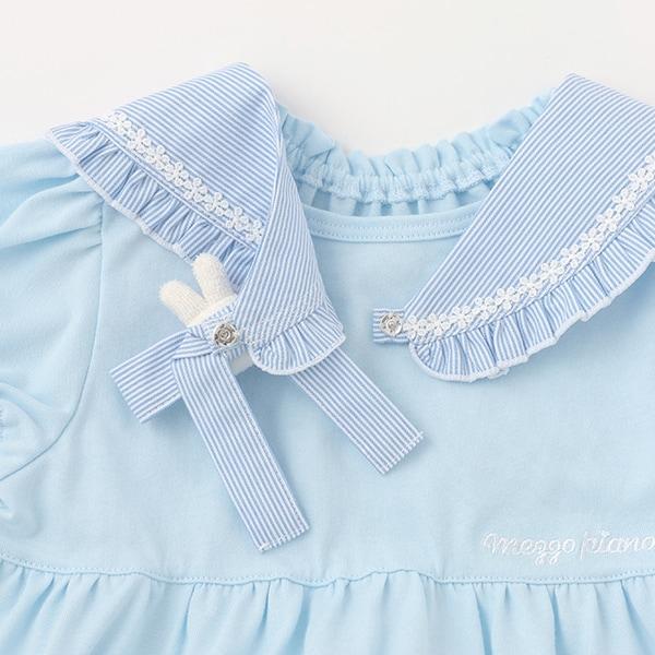 帶兔子玩偶水手領連衣裙