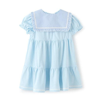 帶兔子玩偶水手領連衣裙