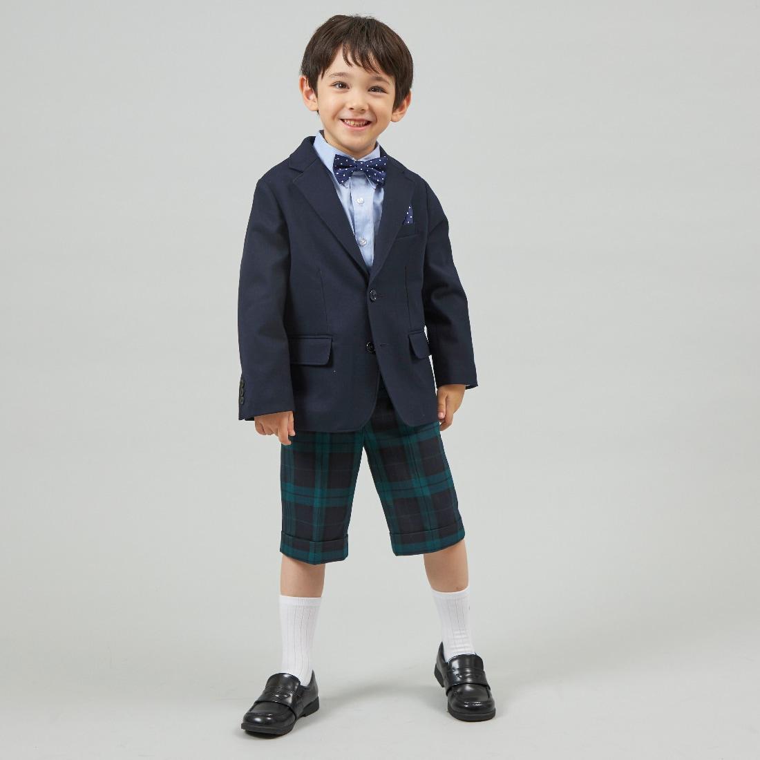 KPBOY格紋彈力中褲(110～130)