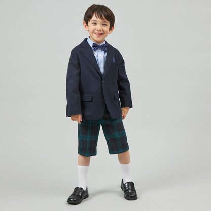 KPBOY格紋彈力中褲(110～130)