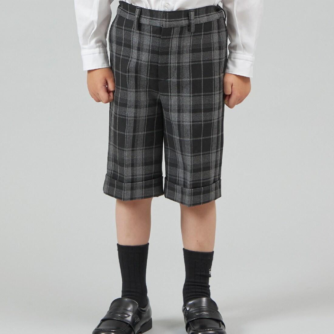 KPBOY格紋彈力中褲(110～130)