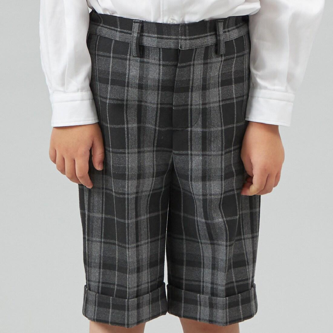 KPBOY格紋彈力中褲(110～130)