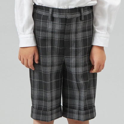 KPBOY格紋彈力中褲(110～130)