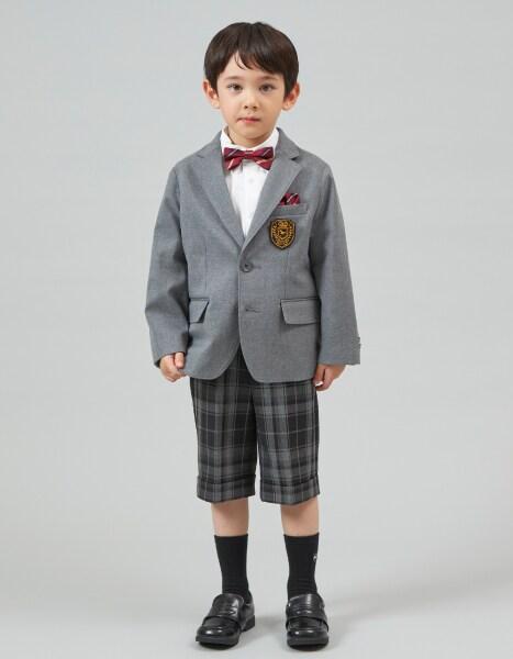 KPBOY格紋彈力中褲(110～130)