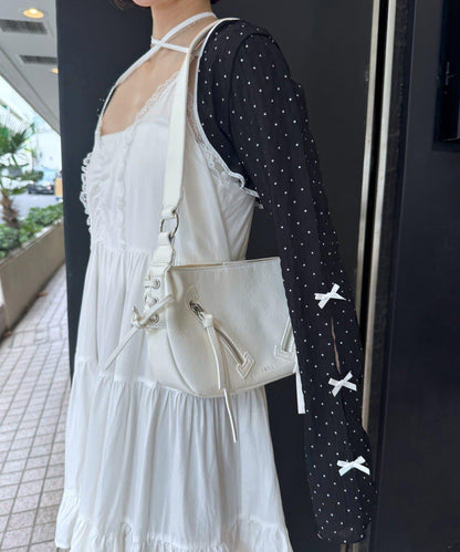 mline 短款蝴蝶結設計襯衫