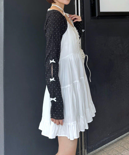 mline 短款蝴蝶結設計襯衫