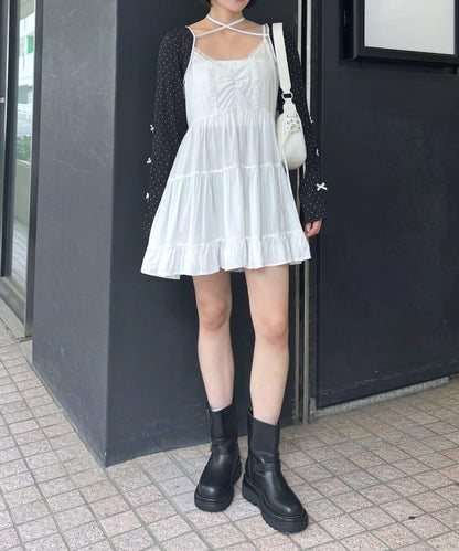 mline 短款蝴蝶結設計襯衫